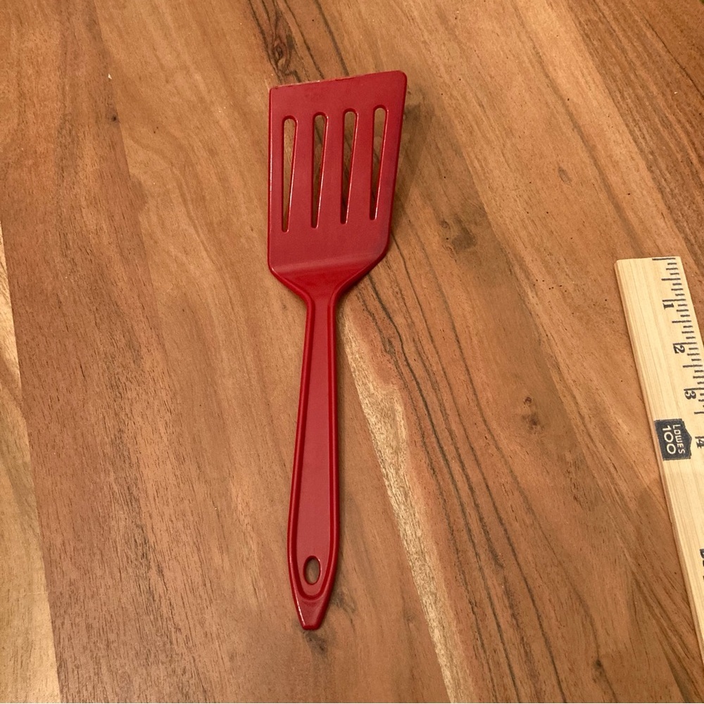 Hutzler Spatula Nylon Slotted Reinforced Turner Flipper No 717 Red LOPOL